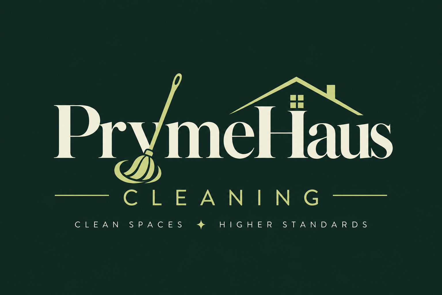 PrymeHaus Cleaning logo with the tagline Cleaning Spaces, Higher Standards